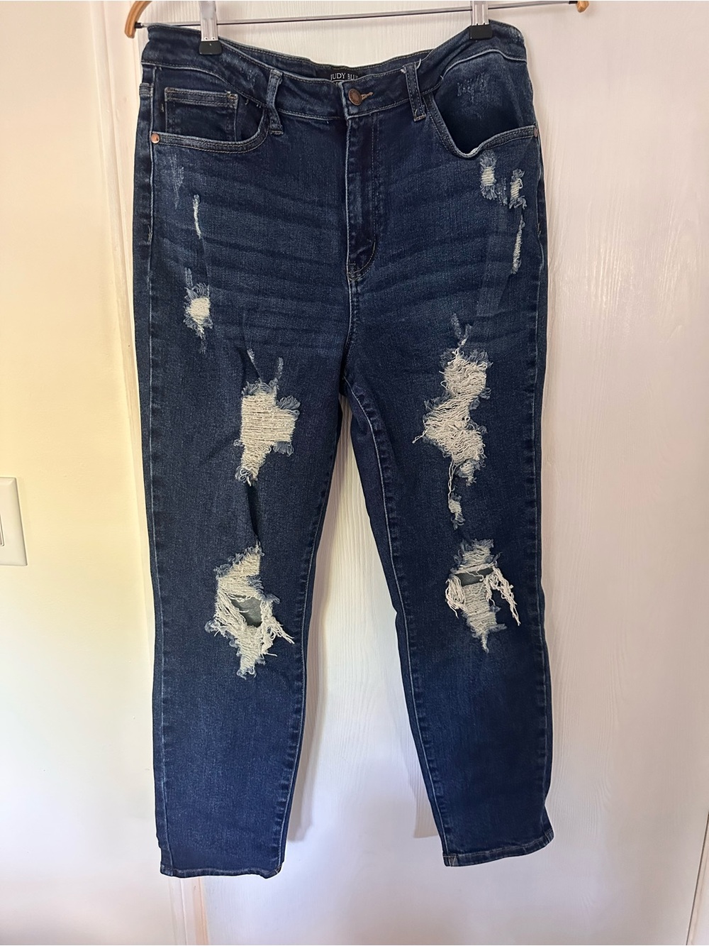 Judy Blue Distressed Dark Blue Women’s Jeans